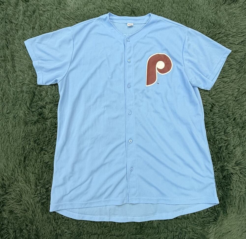 Philadelphia Phillies Powder Blue Retro Jersey Adult L Success Promotions MLB